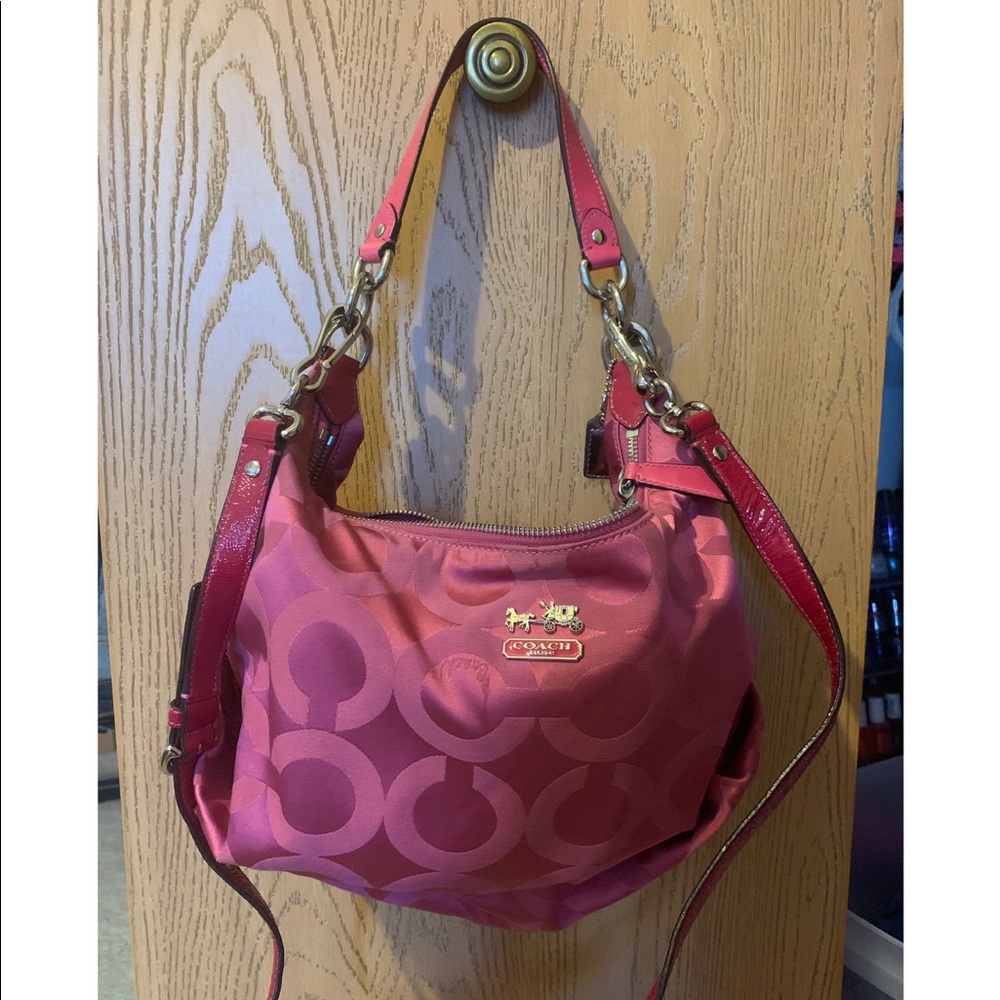 Pink Coach cross body bag